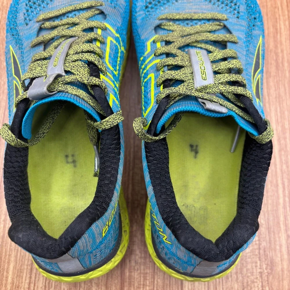 Altra Escalante‎ Boston Running Shoes Women 7.5 Blue Lime Green Good AFW1833B-4